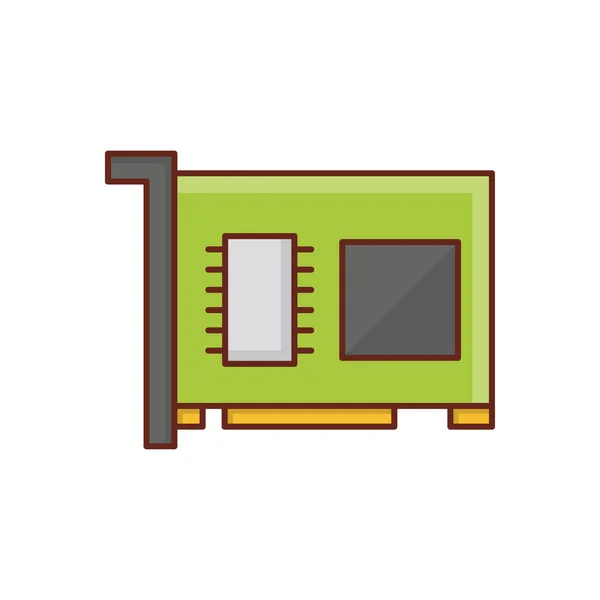 Gpu Vector Illustration Transparent Background Premium Quality Symbols Vector Line — Διανυσματικό Αρχείο