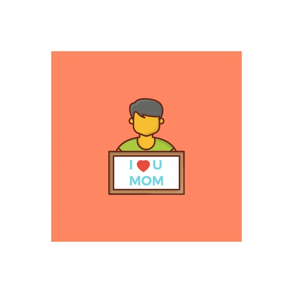 Gambar Vektor Ibu Pada Sebuah Background Premium Kualitas Simbol Baris - Stok Vektor