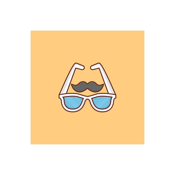 Moustache Vector Illustration Transparent Background Premium Quality Symbols Vector Line — Vector de stock