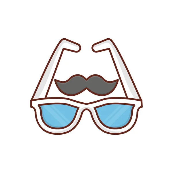 Moustache Vector Illustration Transparent Background Premium Quality Symbols Vector Line — Stock Vector