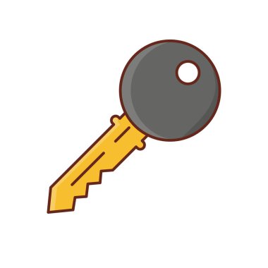 Şeffaf bir arkaplanda anahtar vektör illüstrasyonu. Konsept ve grafik tasarımı için birinci sınıf kalite semboller.. 