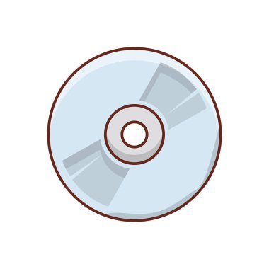 Şeffaf bir arkaplan üzerinde CD vektör çizimi. Konsept ve grafik tasarım için birinci sınıf kalite semboller.. 
