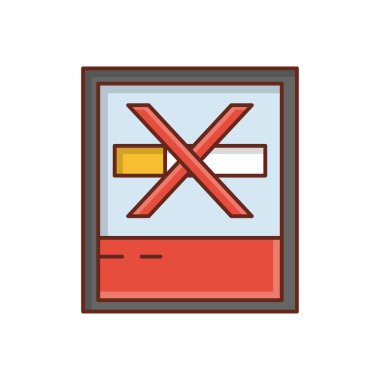 Şeffaf bir arkaplanda vektör illüstrasyonuna izin verilmiyor. Konsept ve grafik tasarım için vektör çizgisi düz simgesi. 