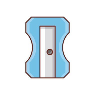 Şeffaf bir arkaplan üzerinde keskinleştirici vektör çizimi. Konsept ve grafik tasarım için vektör çizgisi düz simgesi. 