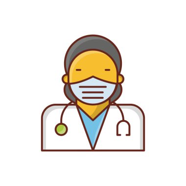 Şeffaf bir arkaplan üzerinde doktor vektör çizimi. Konsept ve grafik tasarım için birinci sınıf kalite semboller.. 