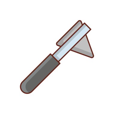 Şeffaf bir arkaplan üzerinde dişçi aracı vektör çizimi. Konsept ve grafik tasarım için vektör çizgisi düz simgesi. 