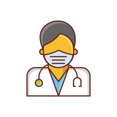 Şeffaf bir arkaplan üzerinde doktor vektör çizimi. Konsept ve grafik tasarım için birinci sınıf kalite semboller..