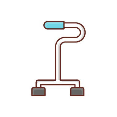 Saydam bir arkaplan üzerinde yürüteç vektör çizimi. Konsept ve grafik tasarımı için birinci sınıf kalite semboller..