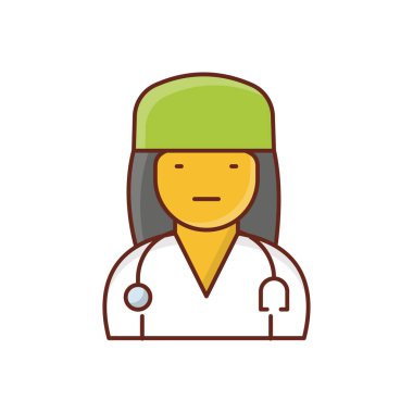 Şeffaf bir arkaplan üzerinde doktor vektör çizimi. Konsept ve grafik tasarım için birinci sınıf kalite semboller..