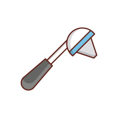 Şeffaf bir arkaplan üzerinde dişçi aracı vektör çizimi. Konsept ve grafik tasarım için vektör çizgisi düz simgesi.