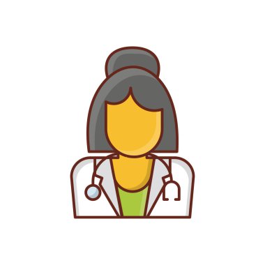 Şeffaf bir arkaplan üzerinde doktor vektör çizimi. Konsept ve grafik tasarım için birinci sınıf kalite semboller..