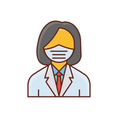 Şeffaf bir arkaplan üzerinde doktor vektör çizimi. Konsept ve grafik tasarım için birinci sınıf kalite semboller.. 