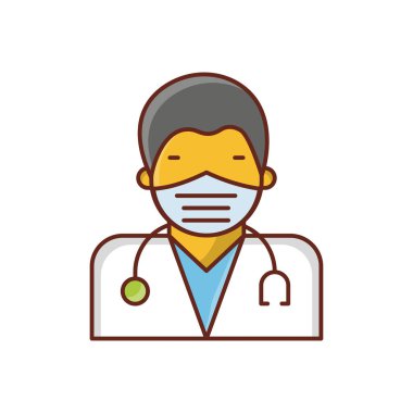 Şeffaf bir arkaplan üzerinde doktor vektör çizimi. Konsept ve grafik tasarım için birinci sınıf kalite semboller..