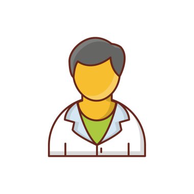 Şeffaf bir arkaplan üzerinde doktor vektör çizimi. Konsept ve grafik tasarım için birinci sınıf kalite semboller..