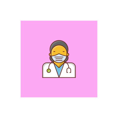 Şeffaf bir arkaplan üzerinde doktor vektör çizimi. Konsept ve grafik tasarım için birinci sınıf kalite semboller..