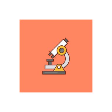 Şeffaf bir arkaplanda mikroskop vektör çizimi. Konsept ve grafik tasarım için vektör çizgisi düz simgesi.