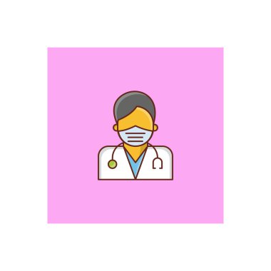 Şeffaf bir arkaplan üzerinde doktor vektör çizimi. Konsept ve grafik tasarım için birinci sınıf kalite semboller.. 