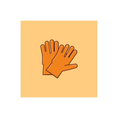 Şeffaf bir arkaplan üzerinde el eldivenleri vektör çizimi. Konsept ve grafik tasarım için vektör çizgisi düz simgesi..