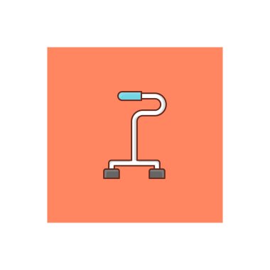 Saydam bir arkaplan üzerinde yürüteç vektör çizimi. Konsept ve grafik tasarımı için birinci sınıf kalite semboller..