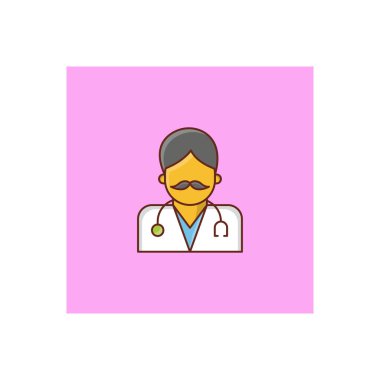 Şeffaf bir arkaplan üzerinde doktor vektör çizimi. Konsept ve grafik tasarım için birinci sınıf kalite semboller.. 