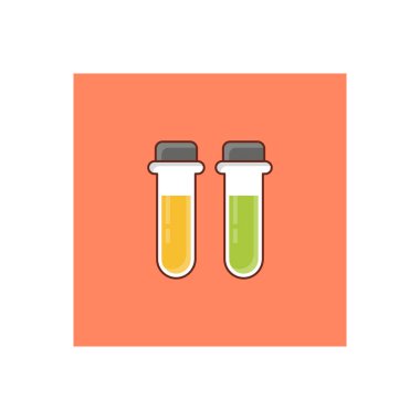 Saydam bir arkaplan üzerinde laboratuar vektör çizimi. Konsept ve grafik tasarımı için birinci sınıf kalite semboller.. 