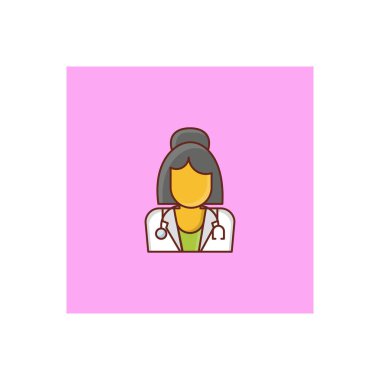 Şeffaf bir arkaplan üzerinde doktor vektör çizimi. Konsept ve grafik tasarım için birinci sınıf kalite semboller..