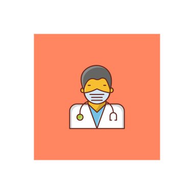 Şeffaf bir arkaplan üzerinde doktor vektör çizimi. Konsept ve grafik tasarım için birinci sınıf kalite semboller..