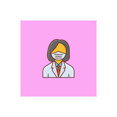 Şeffaf bir arkaplan üzerinde doktor vektör çizimi. Konsept ve grafik tasarım için birinci sınıf kalite semboller..