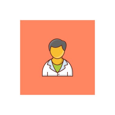 Şeffaf bir arkaplan üzerinde doktor vektör çizimi. Konsept ve grafik tasarım için birinci sınıf kalite semboller..