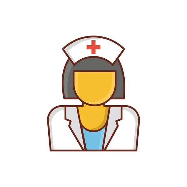 Nurse Vector Illustration Transparent Background Premium Quality Symbols Vector Line — Image vectorielle