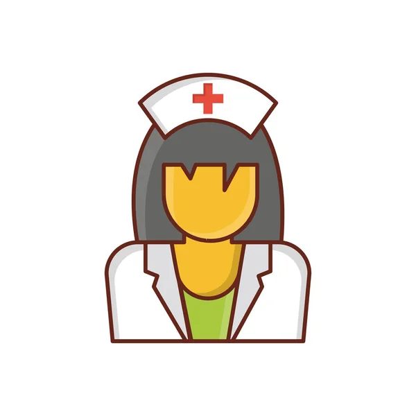 Nurse Vector Illustration Transparent Background Premium Quality Symbols Vector Line — Image vectorielle