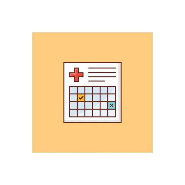 Medical Calendar Vector Illustration Transparent Background Premium Quality Symbols Vector - Stok Vektor