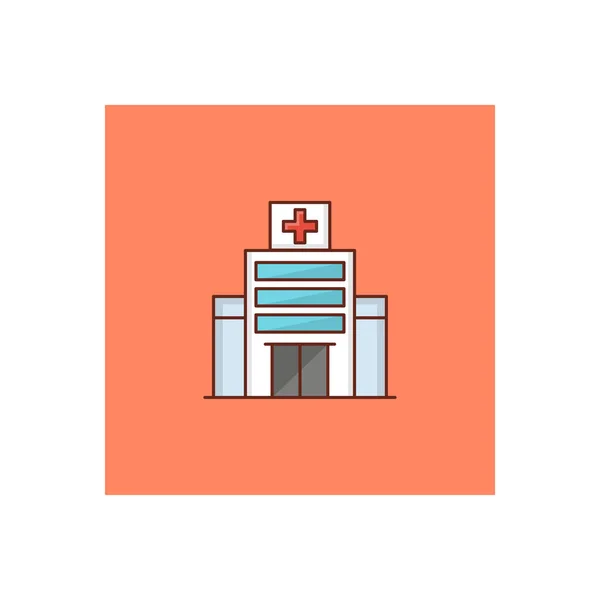 Krankenhaus Vektor Illustration Auf Einem Transparenten Hintergrund Premium Qualität Symbols — Stockvektor