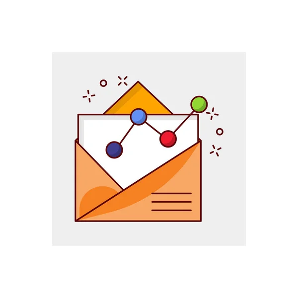 Envelope Analytic Vector Illustration Transparent Background Premium Quality Symbols Vector — Image vectorielle