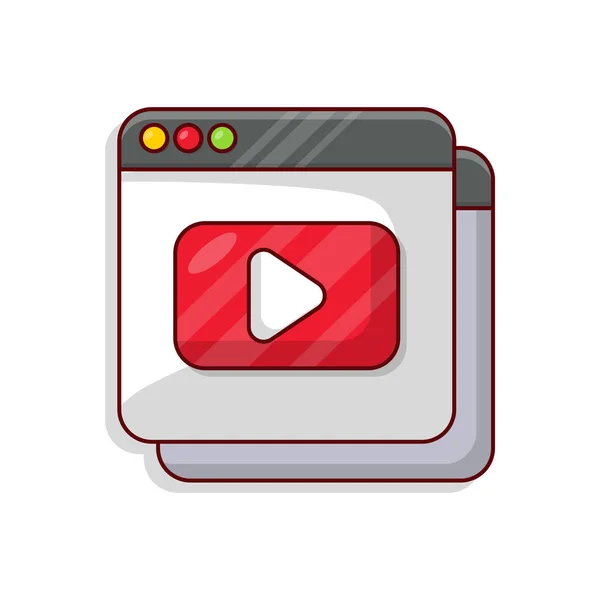 Youtube Vector Illustration Transparent Background Premium Quality Symbols Vector Line — Vector de stock