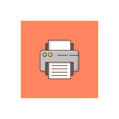 printer vector illustration on a transparent background.Premium quality symbols.vector line flat icon for concept and graphic design. 