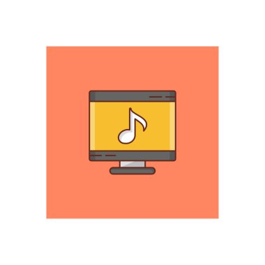 Şeffaf bir arkaplan üzerinde ses vektör çizimi. Konsept ve grafik tasarım için vektör çizgisi düz simgesi. 