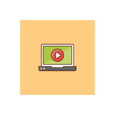 Saydam bir arkaplan üzerinde video vektör illüstrasyonu. Konsept ve grafik tasarım için birinci sınıf kalite semboller..