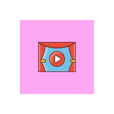 Saydam bir arkaplan üzerinde sinema vektör çizimi. Konsept ve grafik tasarım için birinci sınıf kalite semboller..