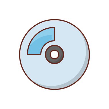 Şeffaf bir arkaplan üzerinde CD vektör çizimi. Konsept ve grafik tasarım için birinci sınıf kalite semboller.. 