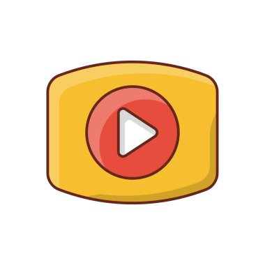 Saydam bir arkaplan üzerinde video vektör illüstrasyonu. Konsept ve grafik tasarım için birinci sınıf kalite semboller..