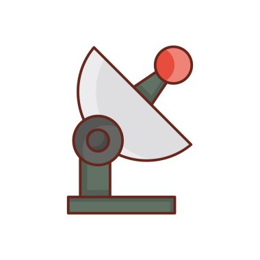 Şeffaf bir arkaplan üzerinde uydu vektör çizimi. Konsept ve grafik tasarımı için birinci sınıf kalite semboller.. 