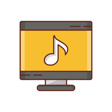 Şeffaf bir arkaplan üzerinde ses vektör çizimi. Konsept ve grafik tasarım için vektör çizgisi düz simgesi. 