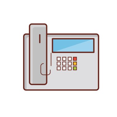 Şeffaf bir arkaplan üzerinde telefon vektörü illüstrasyonu. Konsept ve grafik tasarım için vektör çizgisi düz simgesi. 