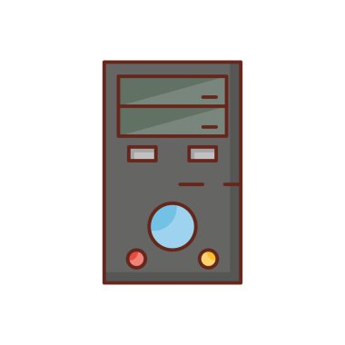 Saydam bir arkaplan üzerinde bilgisayar vektör çizimi. Konsept ve grafik tasarımı için birinci sınıf kalite semboller.. 