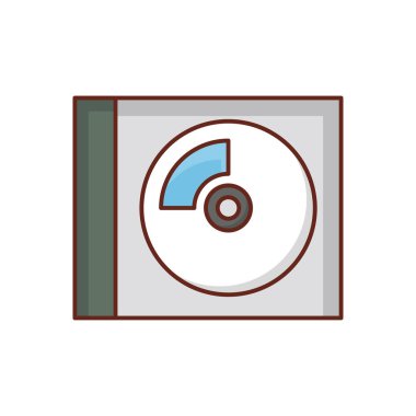 Şeffaf bir arkaplan üzerinde CD vektör çizimi. Konsept ve grafik tasarım için birinci sınıf kalite semboller.. 