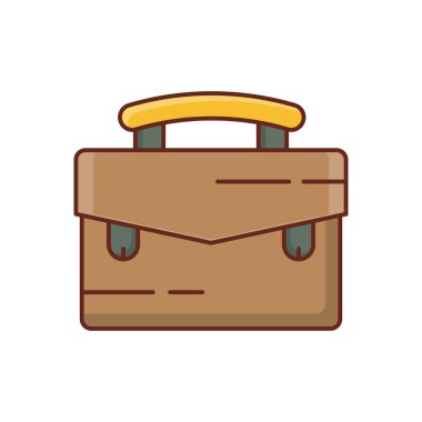 Şeffaf bir arkaplan üzerinde çanta vektör çizimi. Konsept ve grafik tasarım için birinci sınıf kalite semboller.. 