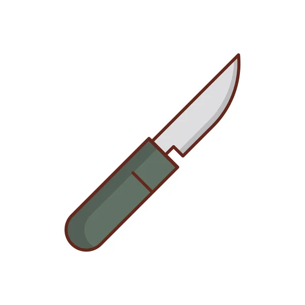 Kniv Vektor Illustration Transparent Bakgrund Premium Kvalitet Symboler Vektor Linje — Stock vektor