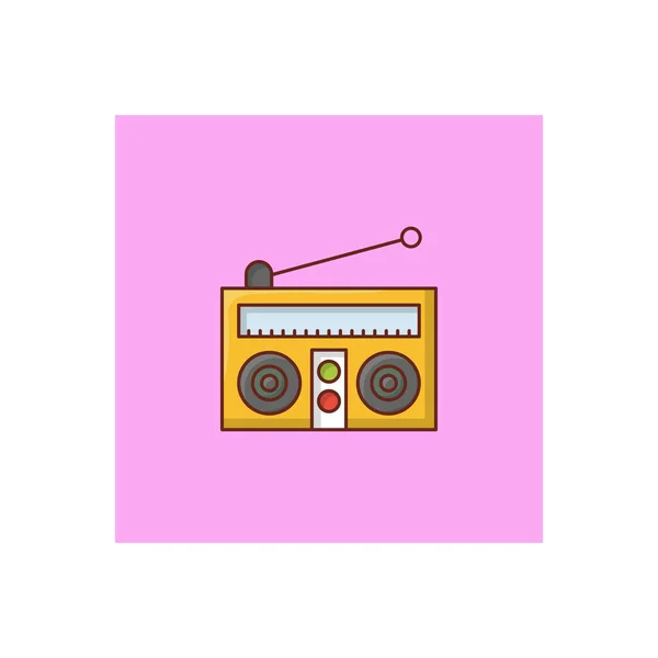 Radio Vector Illustration Transparent Background Premium Quality Symbols Vector Line — Stockvector