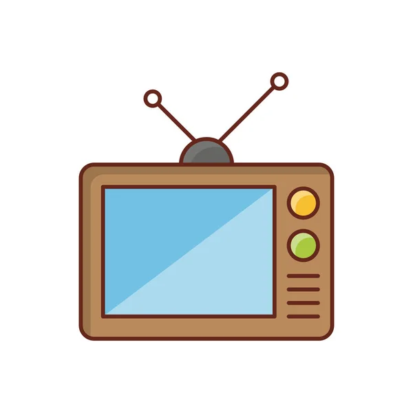 Television Vector Illustration Transparent Background Premium Quality Symbols Vector Line — Stok Vektör